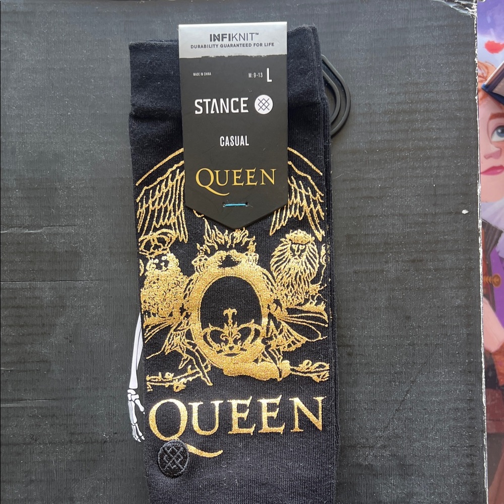 Stance Queen Black and Gold Casual Socks